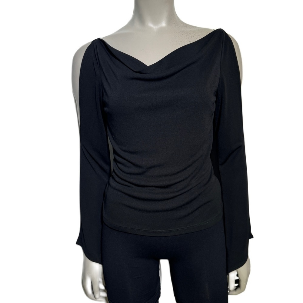 _Black Market White House Blouse - Size Medium Black Excellent Pre-Owned